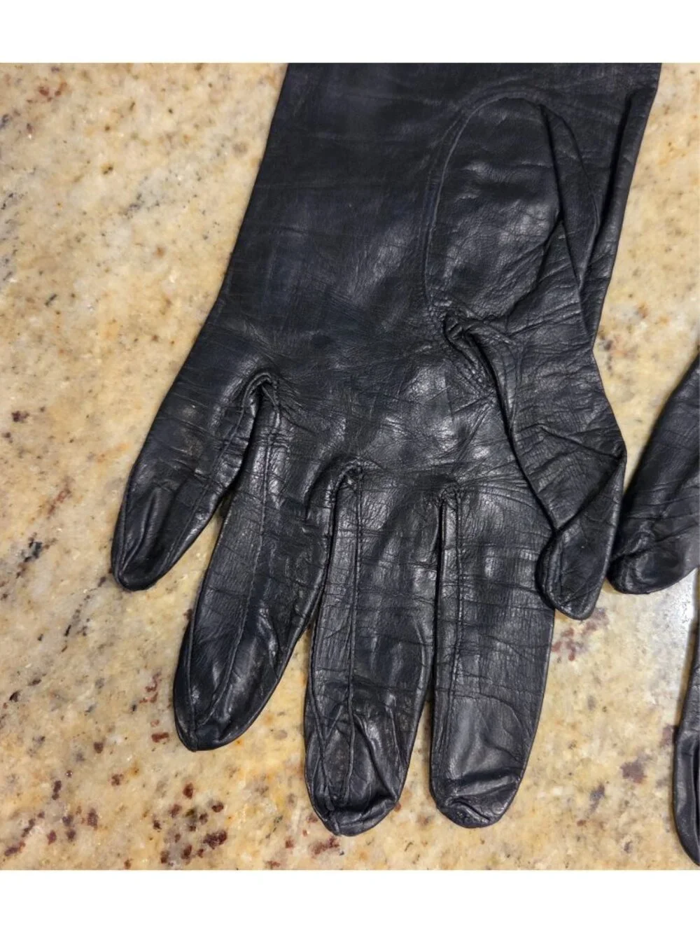 Vintage Womens Size S Black Leather Formal 12
